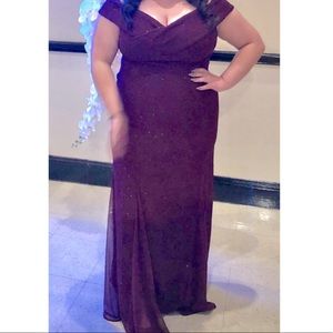 Burgundy formal dress